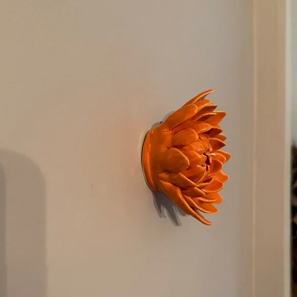 Vibrant Orange Dahlia Ceramic Flower Sculpture by Chive - Picture 11 of 12